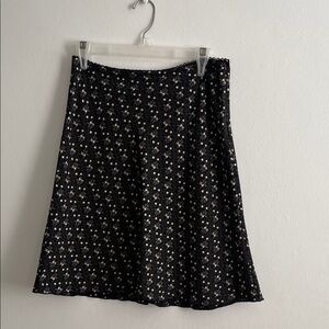 Old Navy Black Floral A-Line Skirt